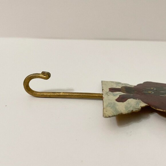 Vintage Santa Claus Wall Hook Hand Painted Metal Christmas Decoration - Picture 10 of 16